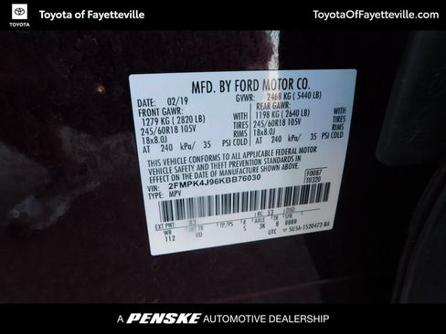 Used 2019 Ford Edge SEL w/ Equipment Group 201A AWD/4WD image 8
