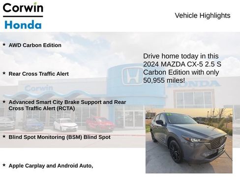 Used 2024 MAZDA CX-5 Carbon Edition AWD/4WD image 6