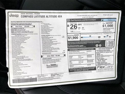 New 2026 Jeep Compass Latitude image 14