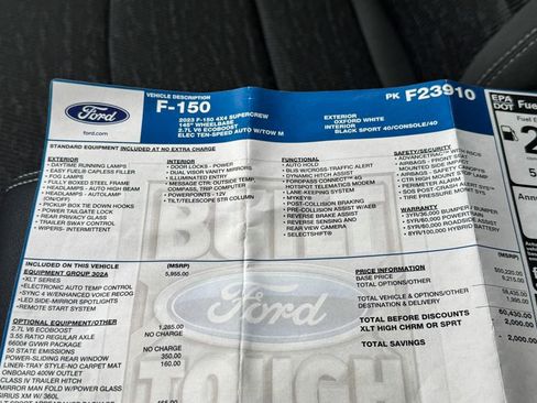 Certified 2023 Ford F150 XLT w/ Equipment Group 302A High image 37
