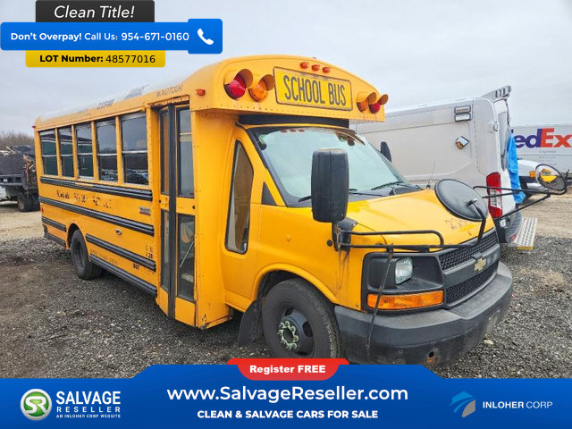 Used 2012 Chevrolet Express 3500 Extended w/ School Bus Package RWD image 1