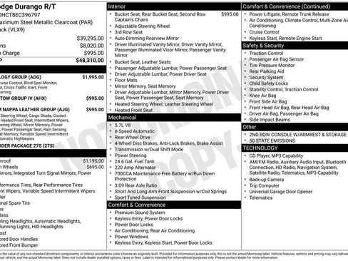 Used 2014 Dodge Durango R/T w/ Technology Group RWD image 3
