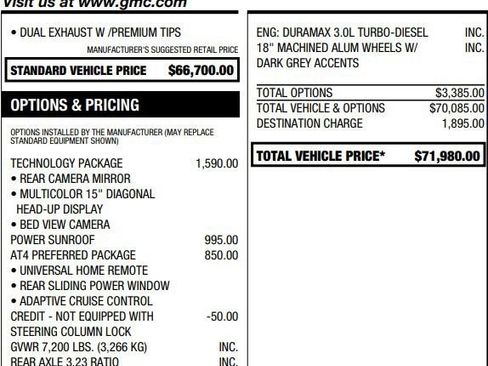 Certified 2023 GMC Sierra 1500 AT4 w/ Technology Package AWD/4WD image 2