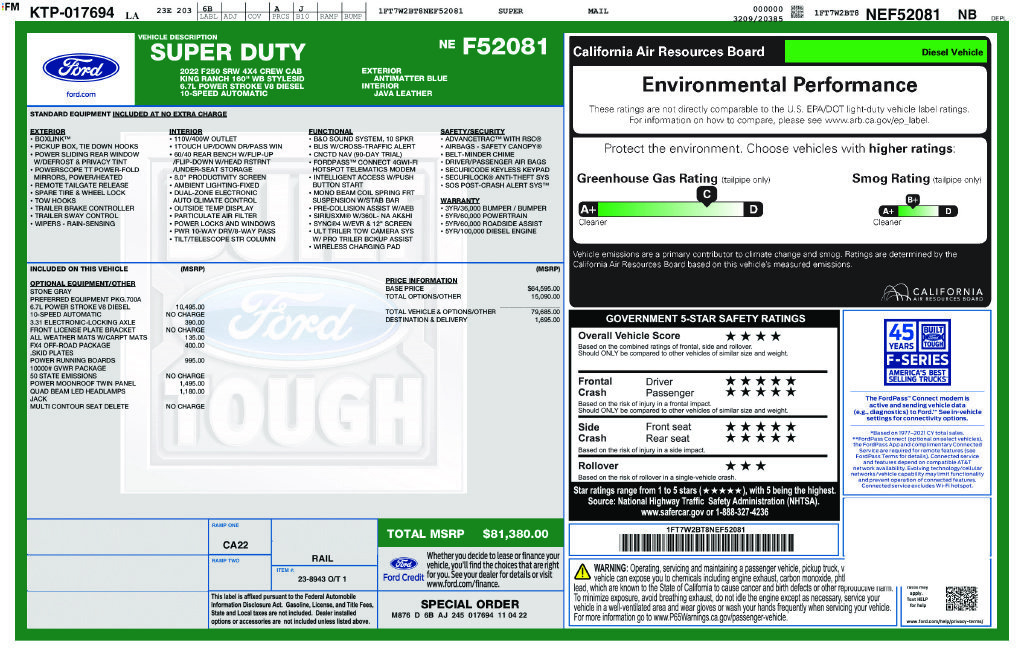 Used 2022 Ford F250 King Ranch w/ FX4 Off-Road Package AWD/4WD image 25
