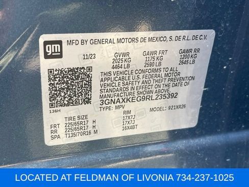 Certified 2024 Chevrolet Equinox LT w/ LPO, Floor Liner Package FWD image 10