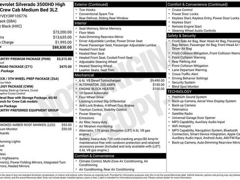 Used 2024 Chevrolet Silverado 3500 High Country w/ High Country Premium Package AWD/4WD image 32