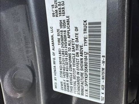 Used 2019 Honda Ridgeline RTL image 23