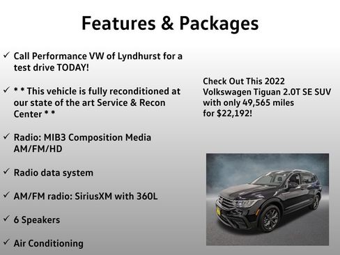 Used 2022 Volkswagen Tiguan SE AWD/4WD image 4