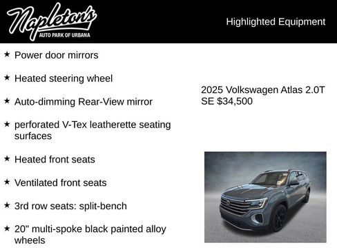 Used 2025 Volkswagen Atlas SE FWD image 7