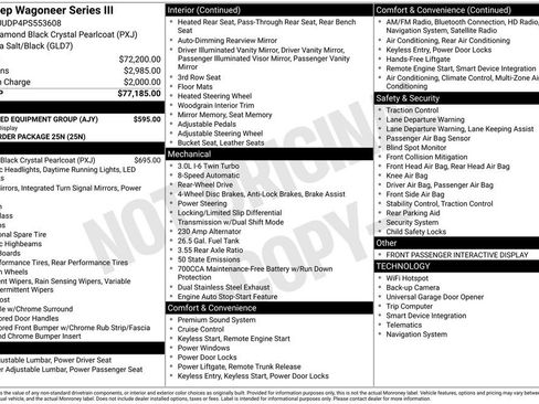 Used 2023 Jeep Wagoneer Series III w/ Preferred Equipment Group RWD image 4