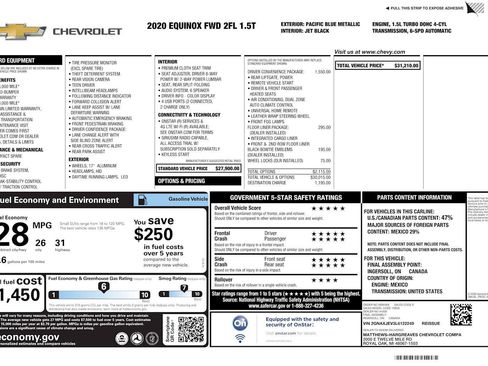Used 2020 Chevrolet Equinox LT w/ Driver Convenience Package FWD image 10