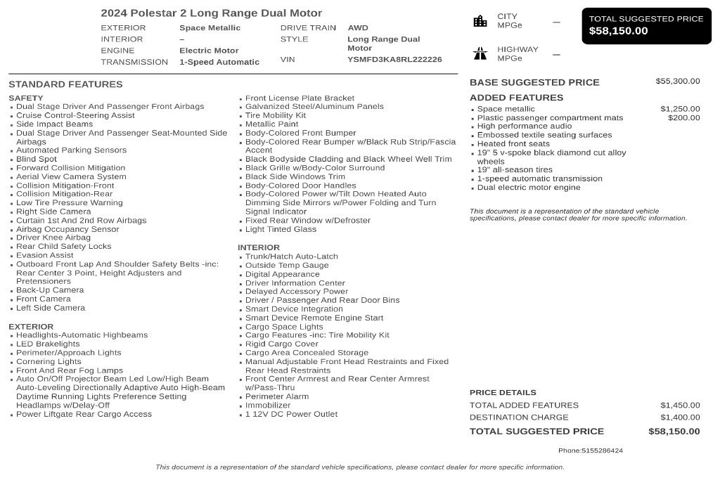 Used 2024 Polestar Polestar 2 AWD/4WD image 3