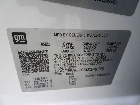 Used 2021 Chevrolet Silverado 1500 W/T w/ WT Value Package image 46