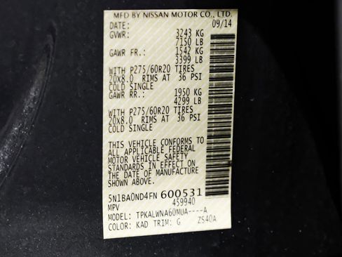 Used 2015 Nissan Armada Platinum image 62