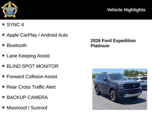 New 2026 Ford Expedition Platinum AWD/4WD image 2