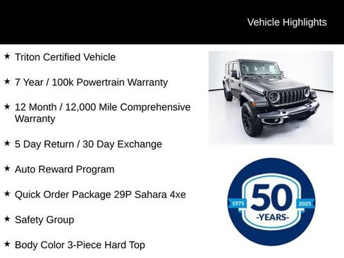 Used 2025 Jeep Wrangler Unlimited Sahara w/ Safety Group AWD/4WD image 7
