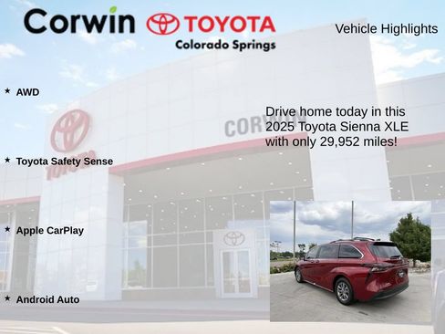 Used 2025 Toyota Sienna XLE AWD/4WD image 7
