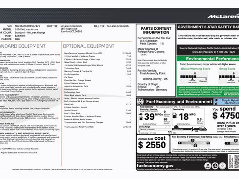 Used 2024 McLaren Artura RWD image 42