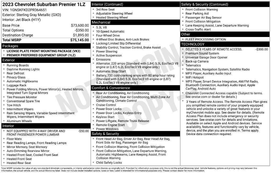 Certified 2023 Chevrolet Suburban Premier AWD/4WD image 11