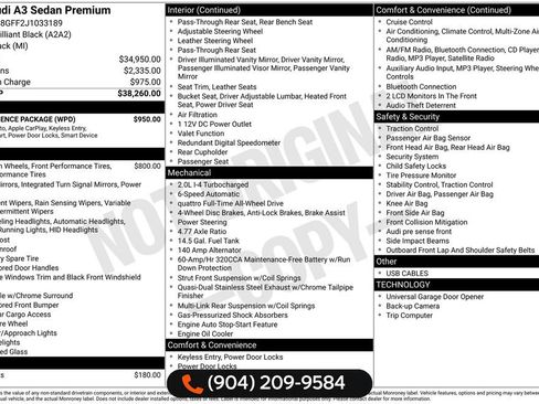 Used 2018 Audi A3 2.0T Premium w/ Convenience Package image 3