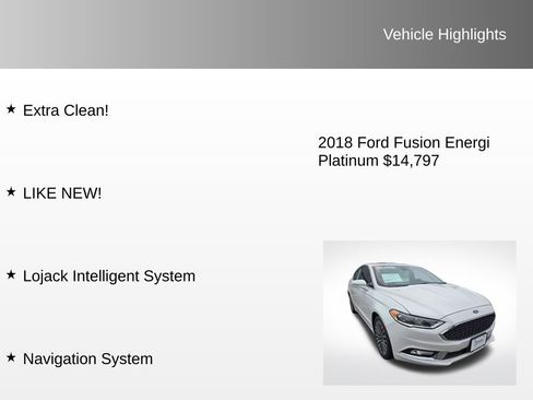 Used 2018 Ford Fusion Energi Platinum image 8