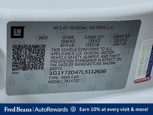 Used 2020 Chevrolet Corvette Stingray Preferred Cpe w/ 2LT Preferred Equipment Group RWD image 34
