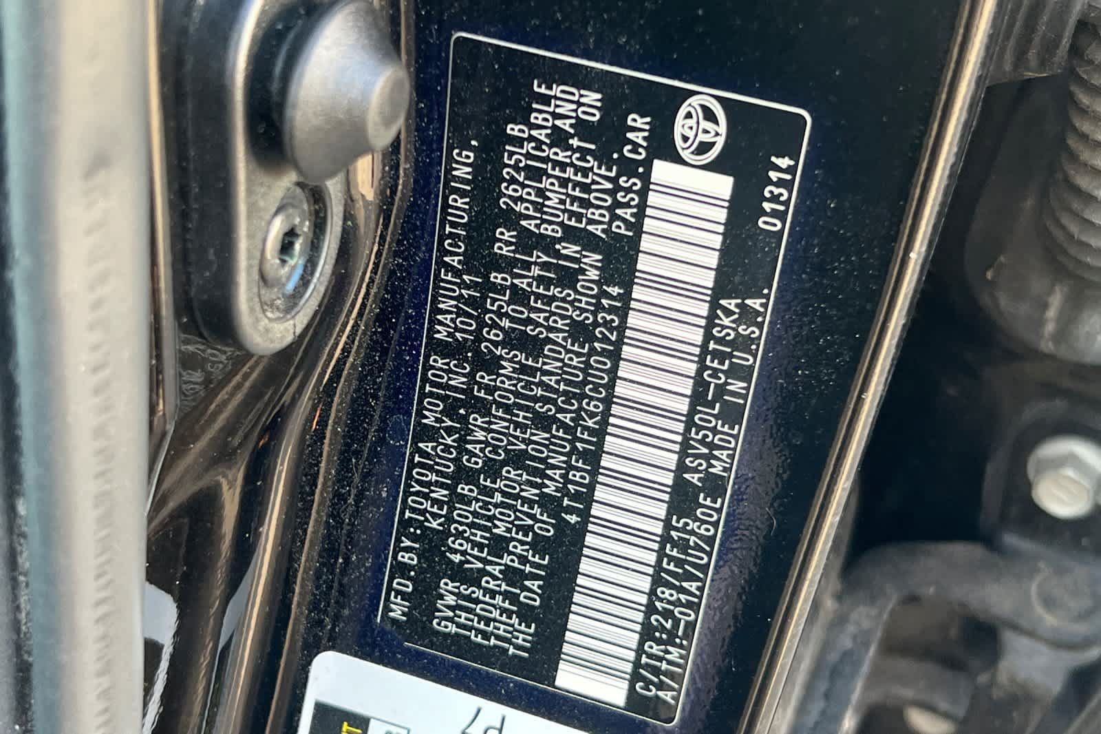 Used 2012 Toyota Camry SE FWD image 26