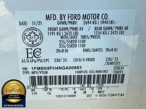 Used 2022 Ford Explorer Limited AWD/4WD image 24