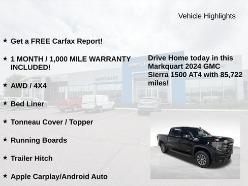 Used 2024 GMC Sierra 1500 AT4 w/ Technology Package AWD/4WD image 9