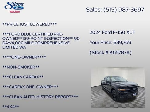 Certified 2024 Ford F150 XLT w/ XLT Black Appearance Package AWD/4WD image 8