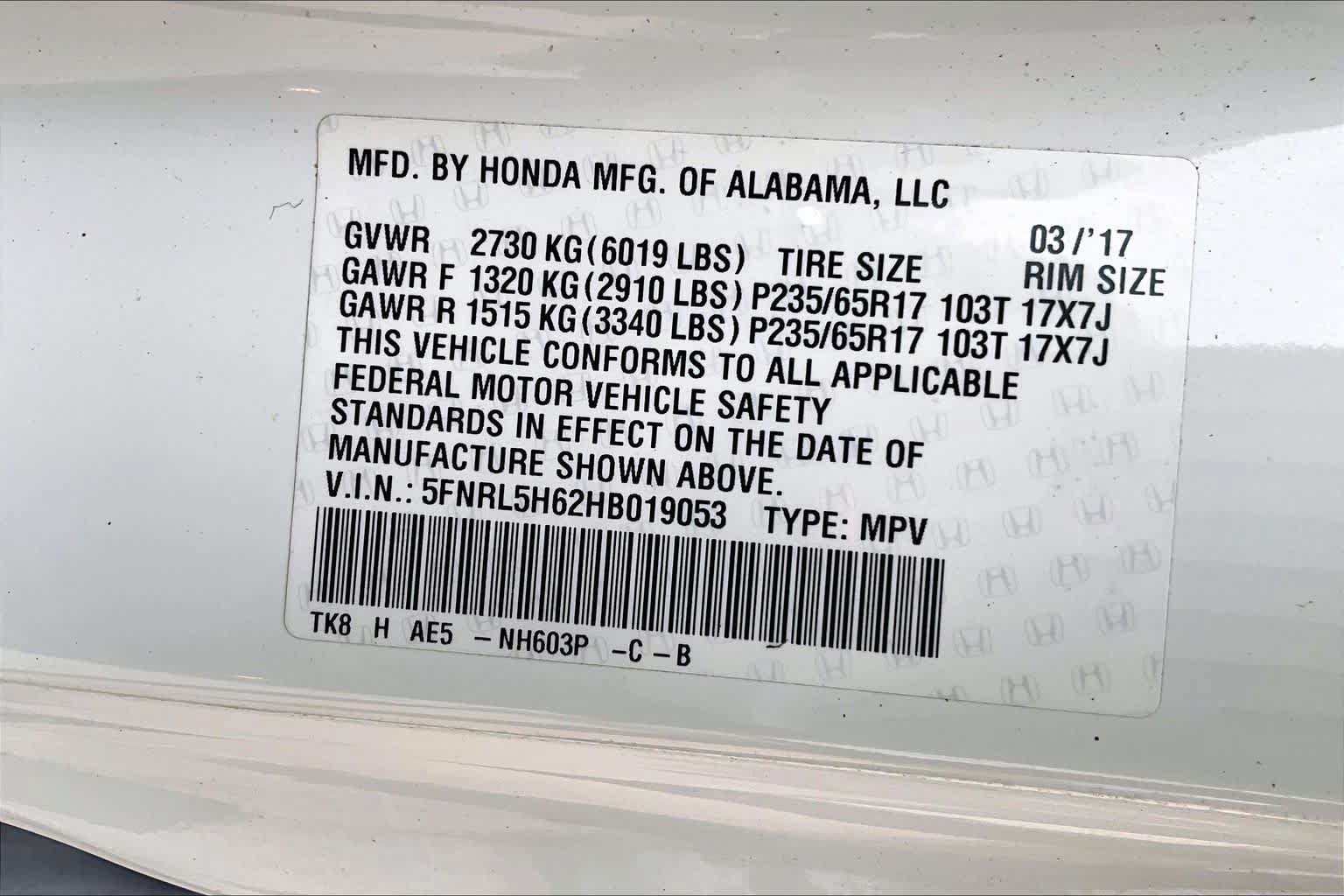 Used 2017 Honda Odyssey EX-L image 36