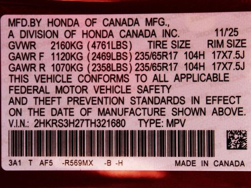 Used 2026 Honda CR-V LX image 9