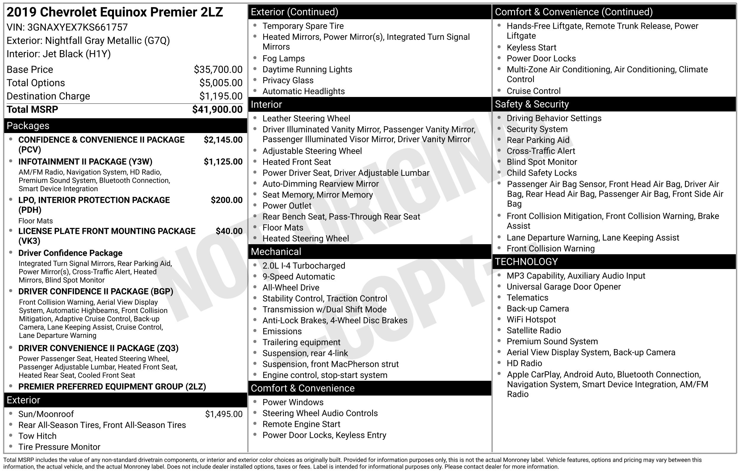 Used 2019 Chevrolet Equinox Premier AWD/4WD image 4