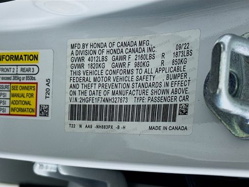 Used 2022 Honda Civic EX image 12
