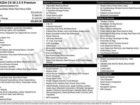 Certified 2025 MAZDA CX-30 AWD 2.5 S w/ Premium Package image 12