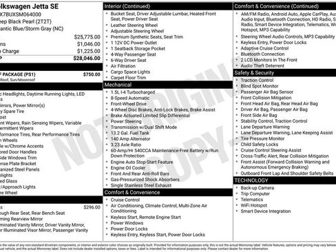 Used 2025 Volkswagen Jetta SE w/ Sunroof Package FWD image 5