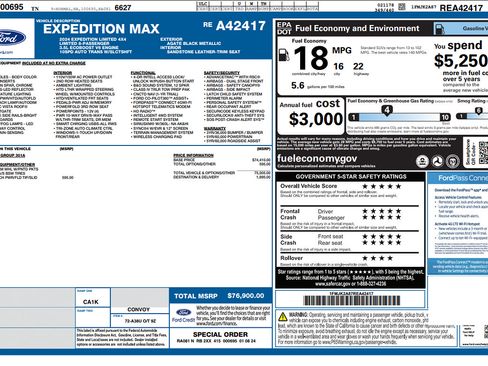 Used 2024 Ford Expedition Max Limited AWD/4WD image 2