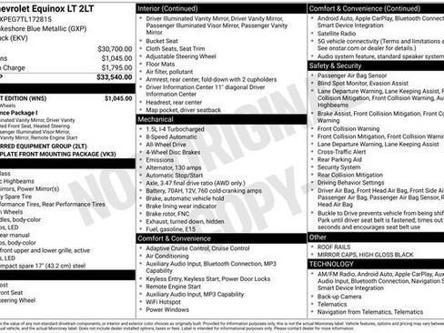 New 2026 Chevrolet Equinox LT w/ Midnight Edition image 41