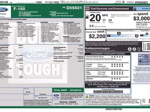 Certified 2023 Ford F150 Lariat w/ Equipment Group 502A High image 6