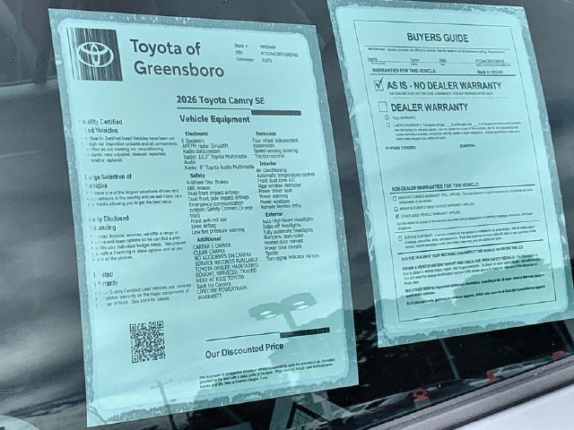 Used 2026 Toyota Camry SE FWD image 46