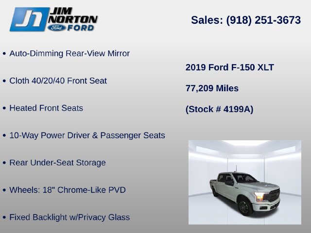 Used 2019 Ford F150 XLT w/ Equipment Group 302A Luxury AWD/4WD image 17