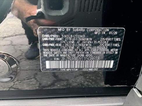 Certified 2026 Subaru Outback Wilderness AWD/4WD image 20