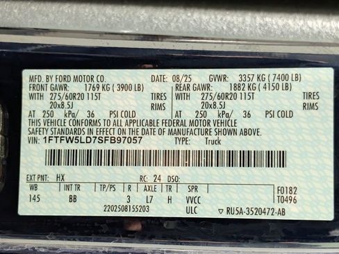 Certified 2025 Ford F150 Lariat w/ Equipment Group 501A Mid image 26