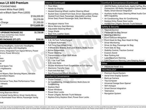 Certified 2025 Lexus LX 600 4WD w/ Interior Upgrade Package image 41