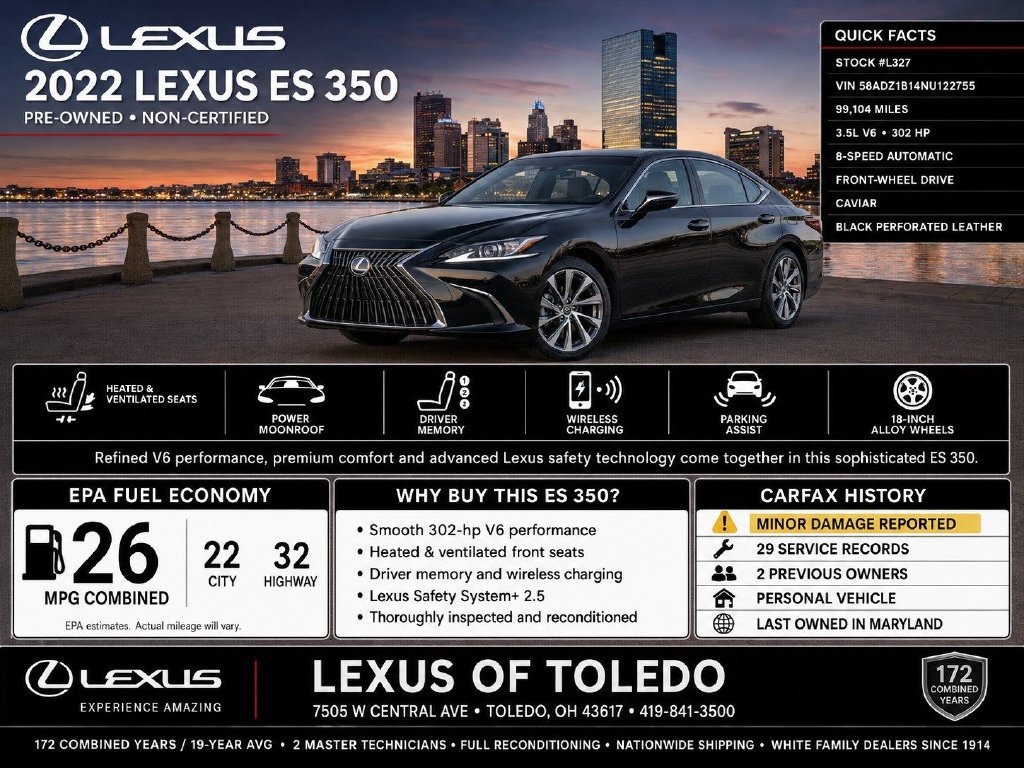 Used 2022 Lexus ES 350 w/ Premium Package FWD image 31