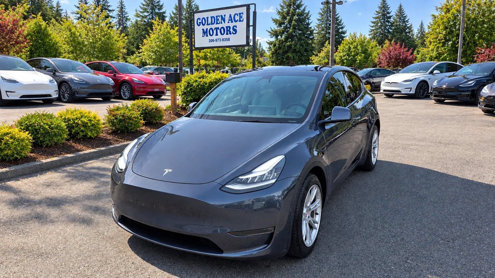Used 2021 Tesla Model Y Long Range AWD/4WD image 1