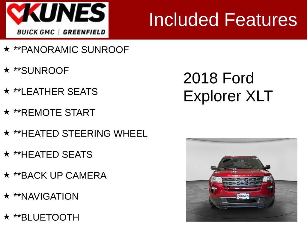 Used 2018 Ford Explorer XLT w/ Equipment Group 202A AWD/4WD image 2