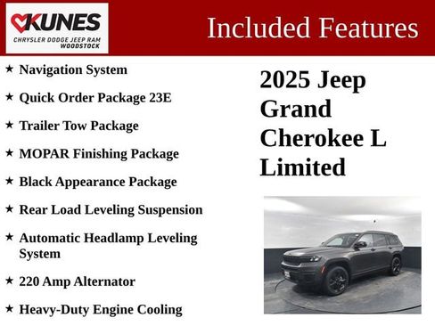 New 2025 Jeep Grand Cherokee L Limited w/ Black Appearance Package image 3