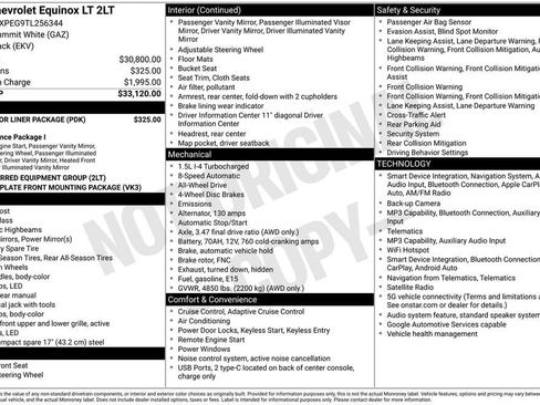 Certified 2026 Chevrolet Equinox LT w/ LPO, Floor Liner Package AWD/4WD image 29