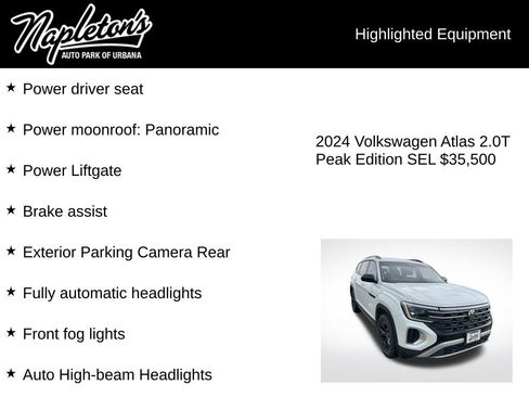 Used 2024 Volkswagen Atlas Peak Edition SEL AWD/4WD image 7